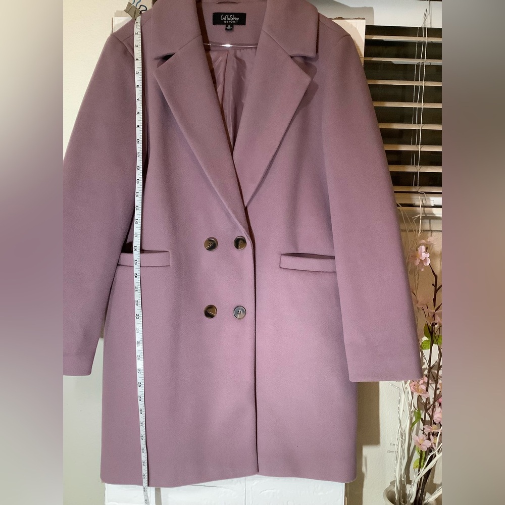 CoffeeShop Mauve Double-Breasted Peacoat - Women's XL - Like New - Picture 11 of 11